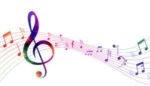 Musiknoten bunt