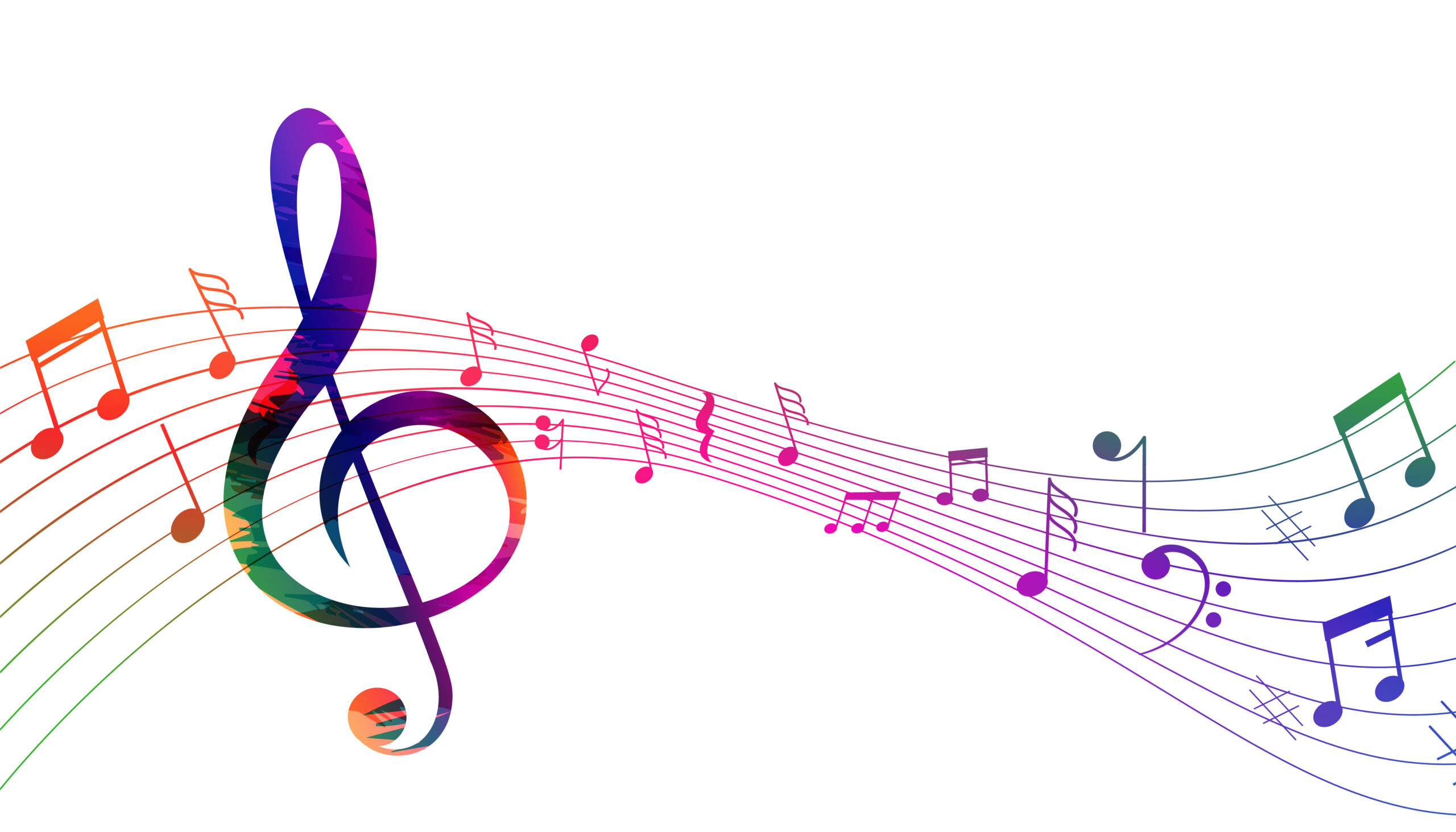Musiknoten bunt
