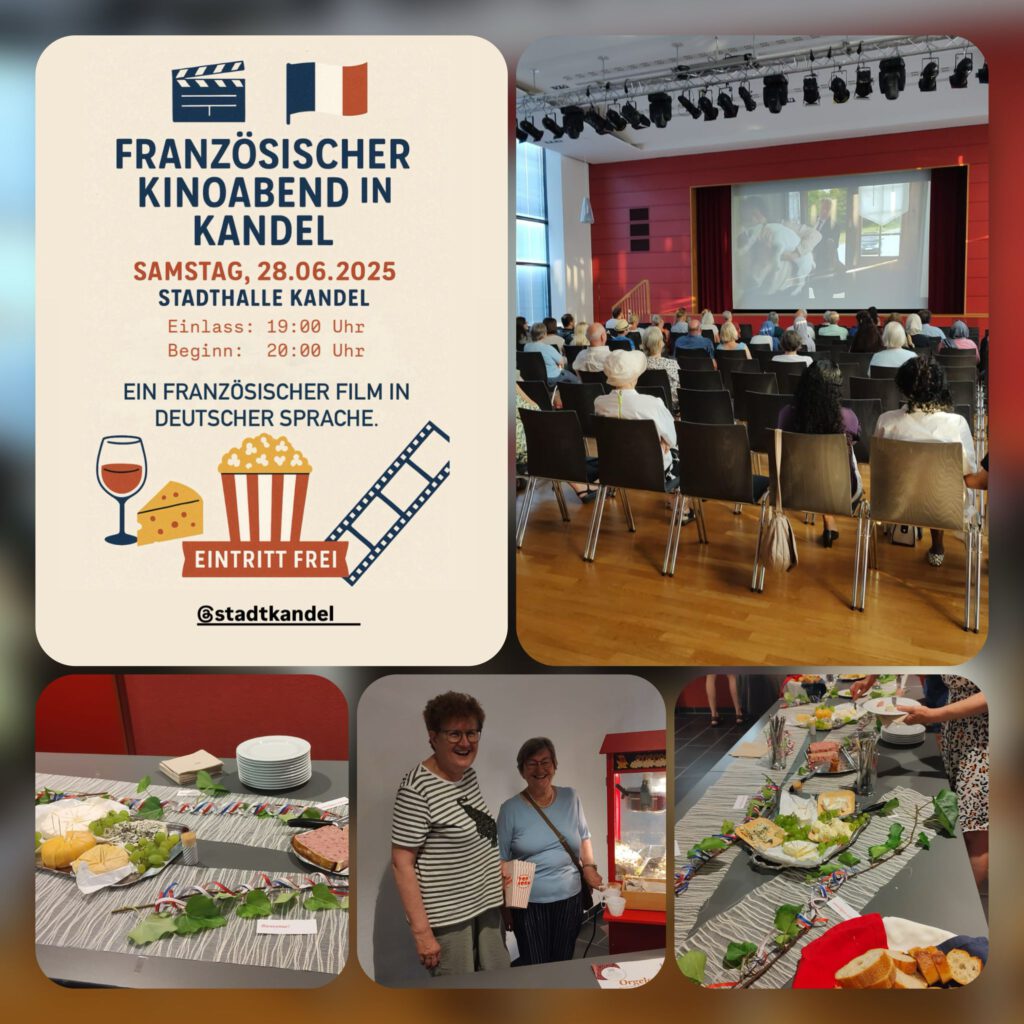 Collage französischer Filmabend in der Stadthalle Kandel