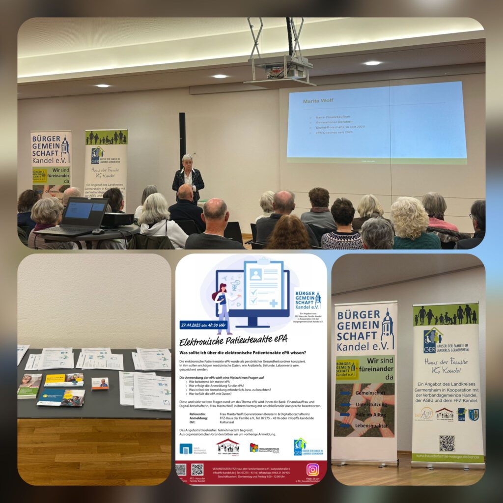 Collage vom Vortrag ePA