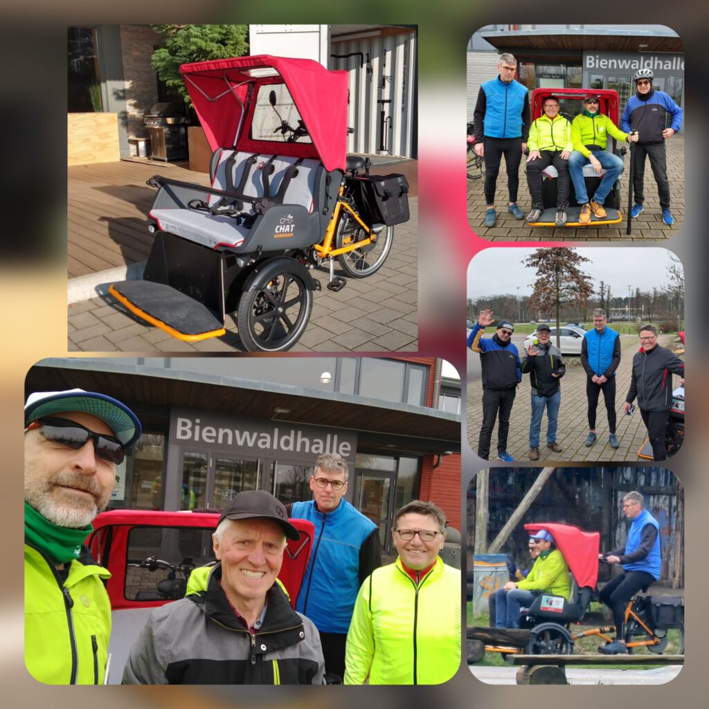 Rikscha der Bürgergemeinschaft mit Fahrerteam