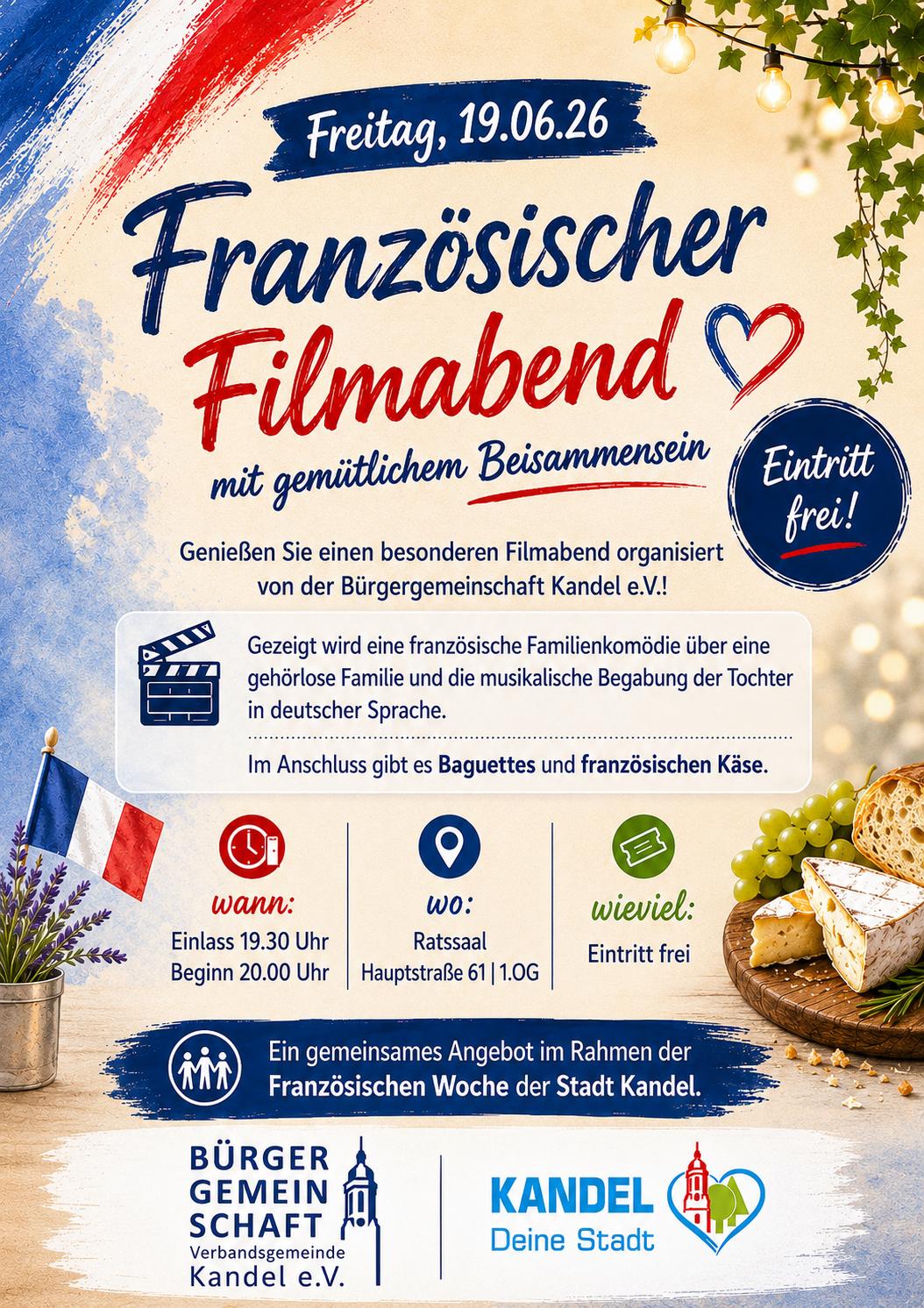 Französischer Filmabend Plakat